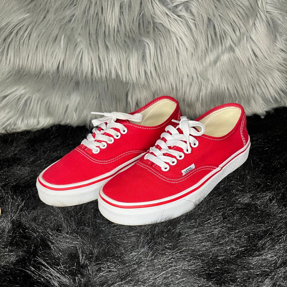 Red Authentic Vans